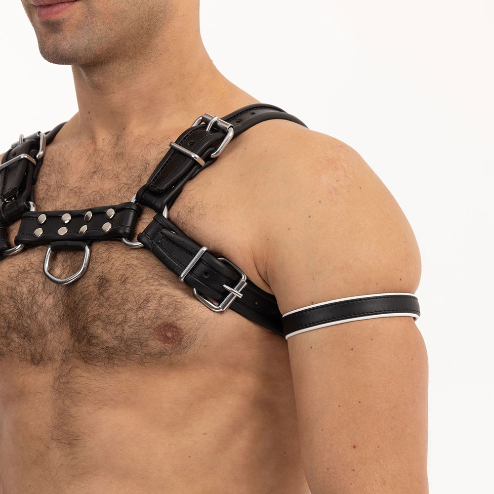 Prowler Red Bicep Band - White